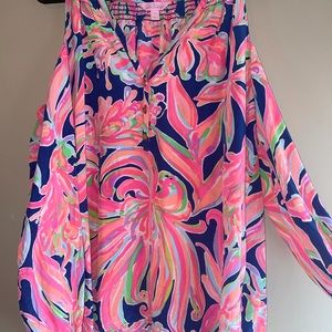 Lilly Pulitzer cold shoulder blouse
